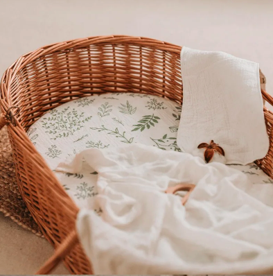 Berry Muslin Bassinet Sheets