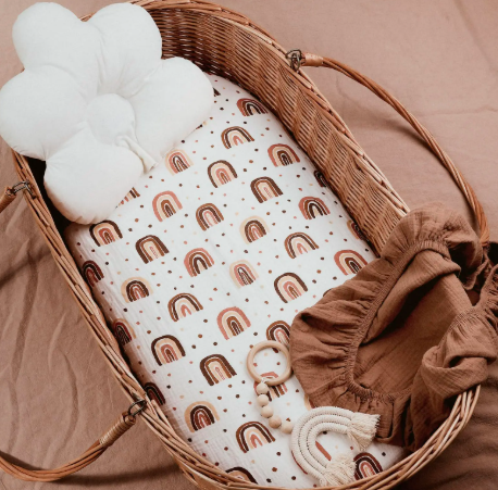 Berry Muslin Bassinet Sheets