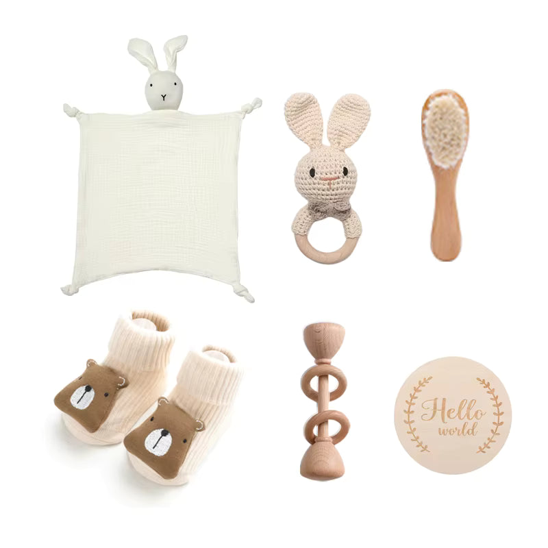 Bebeau Newborn Gift Set- WHITE (7 piece set)