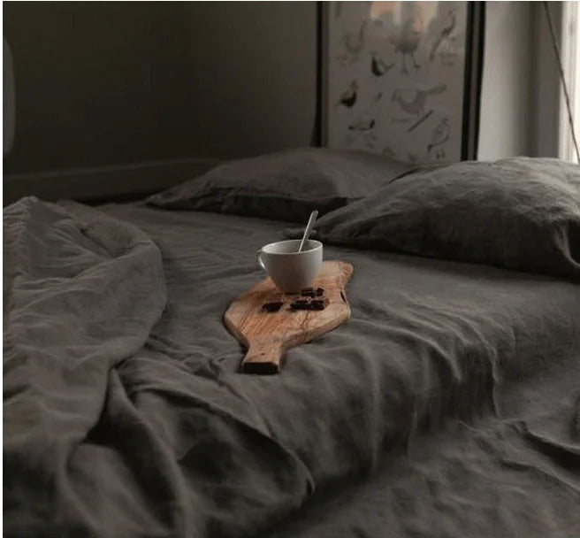 LuxeLinen Sheet Set ( Flat Sheet + 2 Pillowcases)