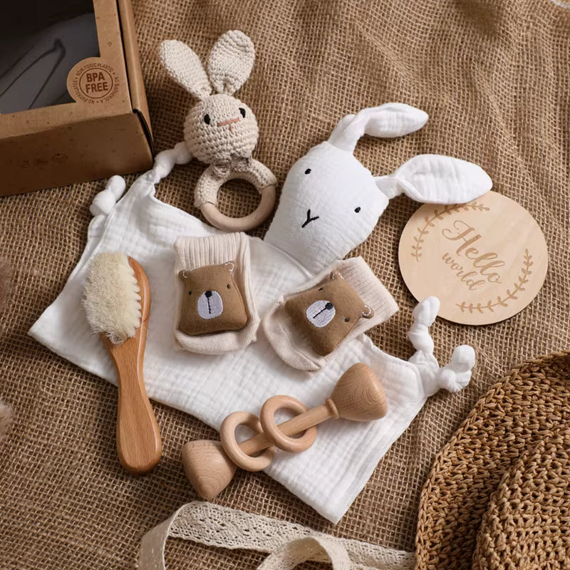 Bebeau Newborn Gift Set- WHITE (7 piece set)