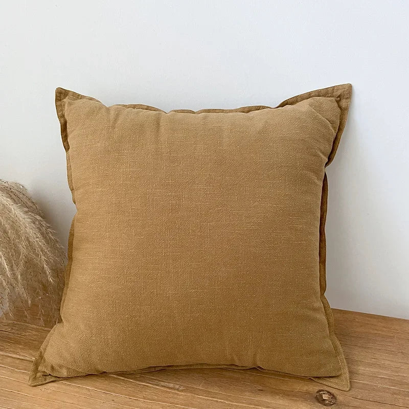 Ramie Cotton Throw Pillowcases