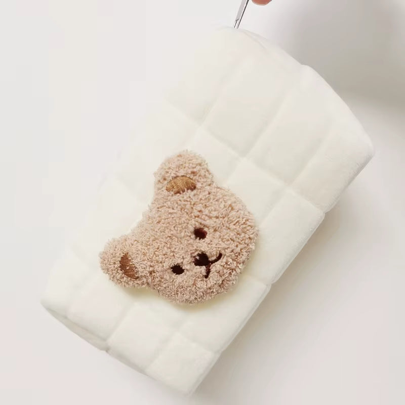 BearHug Embroidery Cotton Baby Toiletry & Diaper Pouch