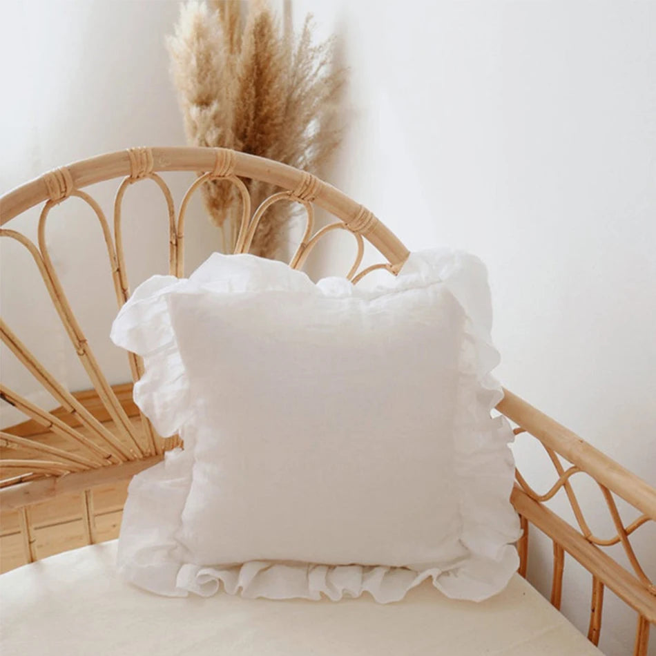 Flounce Ruffle Throw Pillowcase