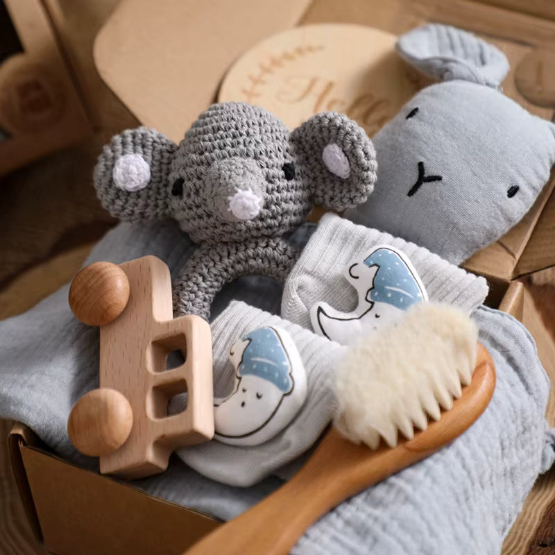 Bebeau Newborn Gift Set- GREY (7 piece set)