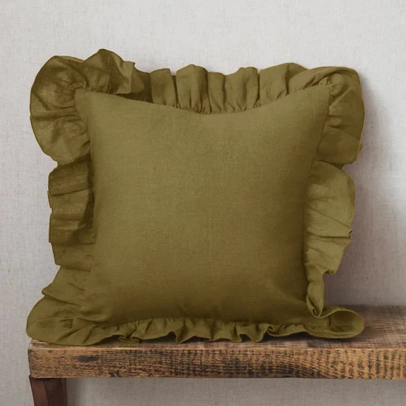 Flounce Ruffle Throw Pillowcase