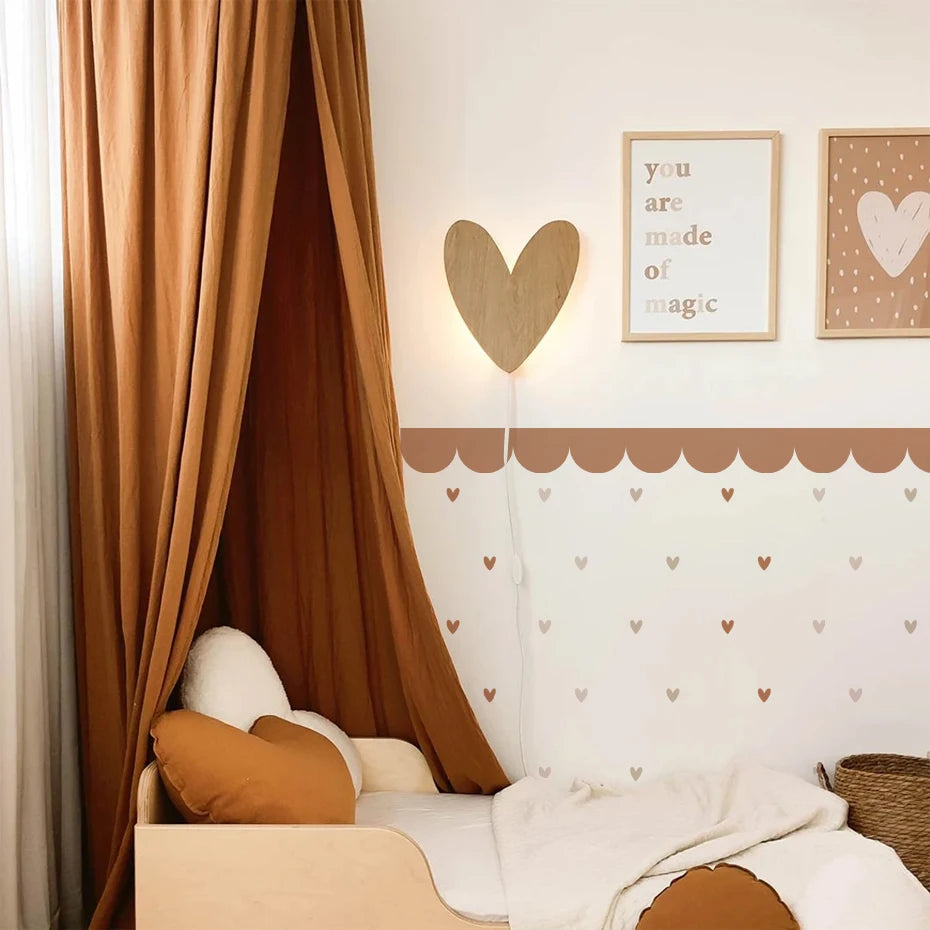Boho Heart Border Wall Decal