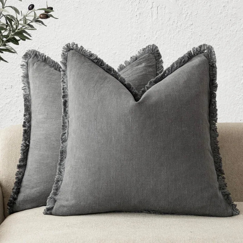 Lira Cotton Cushion Cover with Tassels