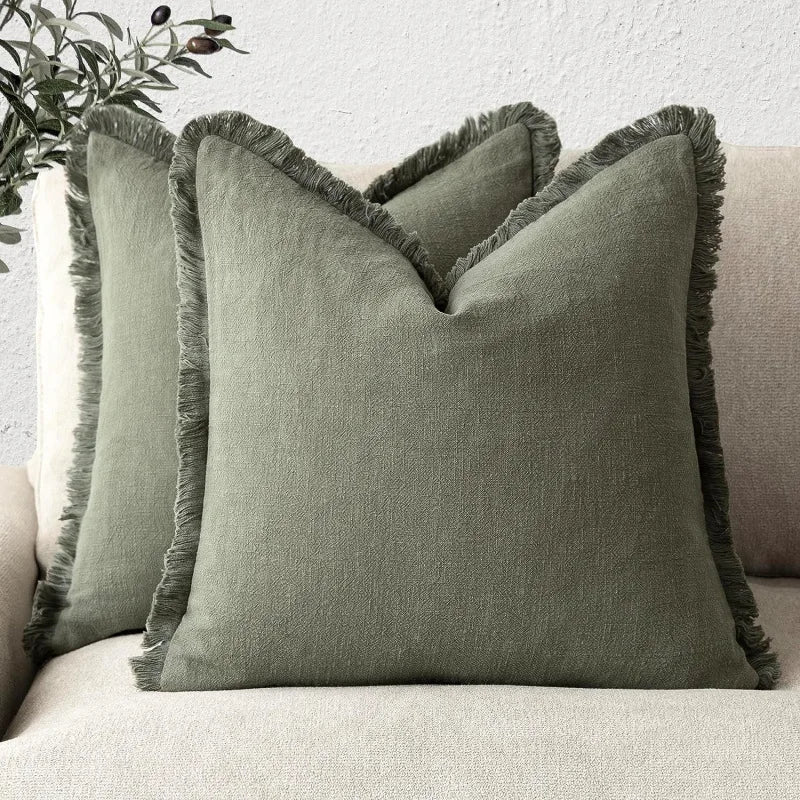 Lira Cotton Cushion Cover with Tassels