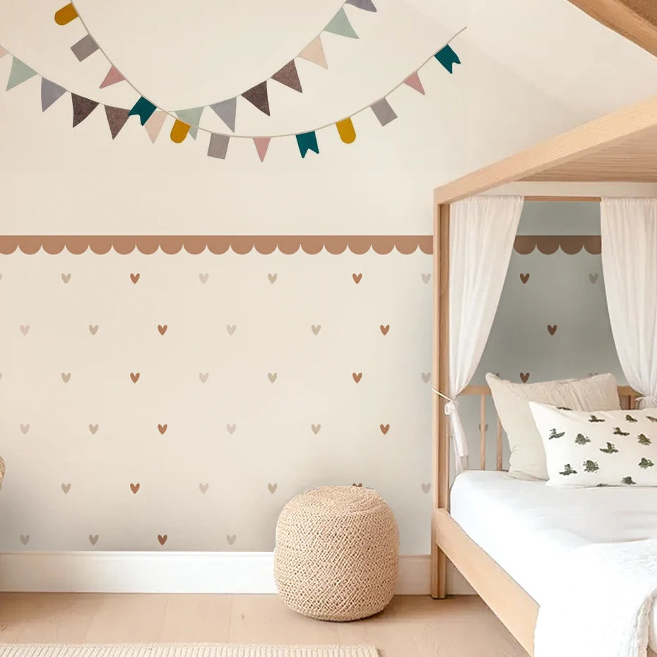 Boho Heart Border Wall Decal
