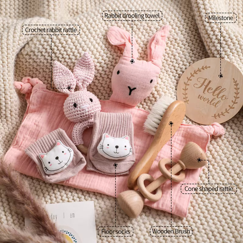 Bebeau Newborn Gift Set- PINK (7 piece set)
