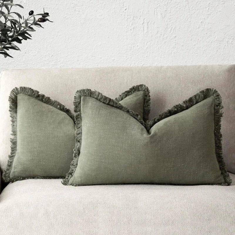 Lira Cotton Cushion Cover with Tassels