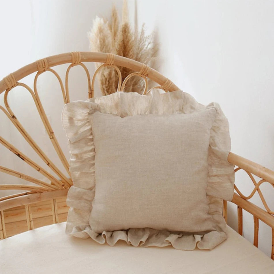 Flounce Ruffle Throw Pillowcase