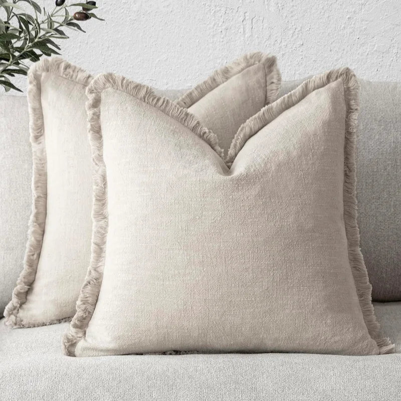 Lira Cotton Cushion Cover with Tassels
