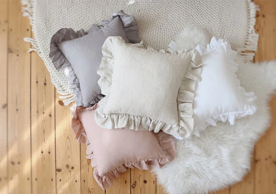 Flounce Ruffle Throw Pillowcase