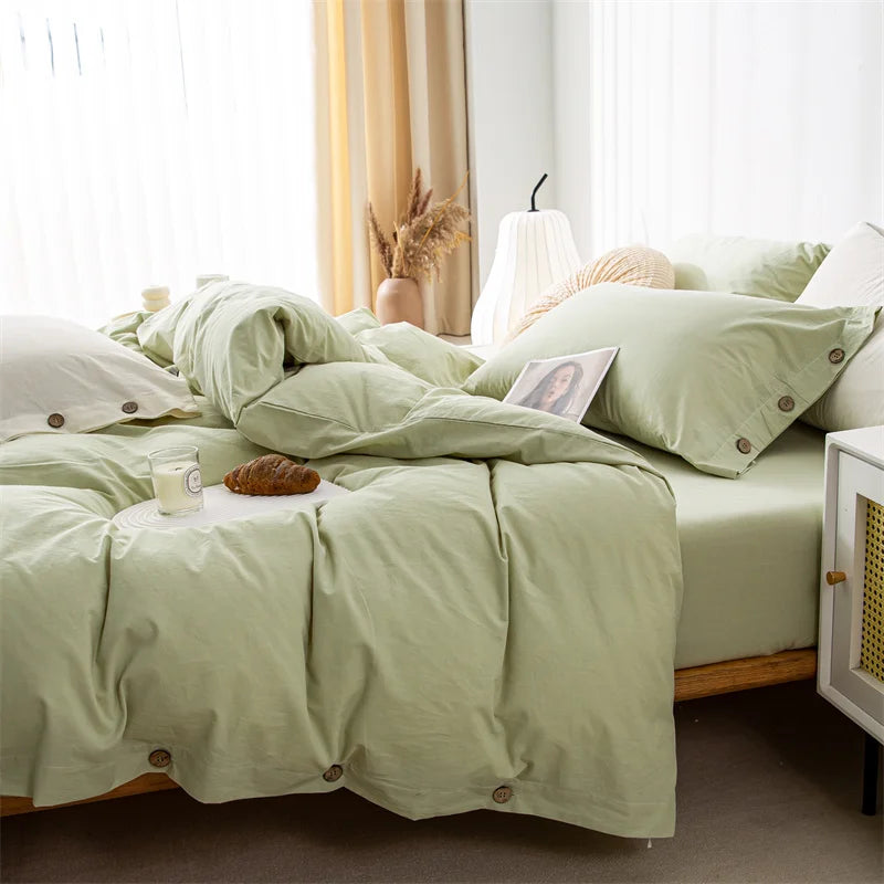 CottonTwist Bedding Set (Duvet Cover + Pillowcases)