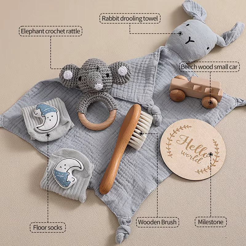 Bebeau Newborn Gift Set- GREY (7 piece set)