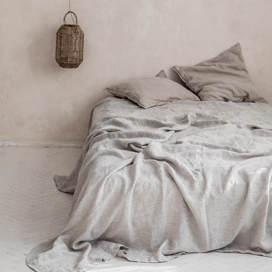 LuxeLinen Sheet Set ( Flat Sheet + 2 Pillowcases)