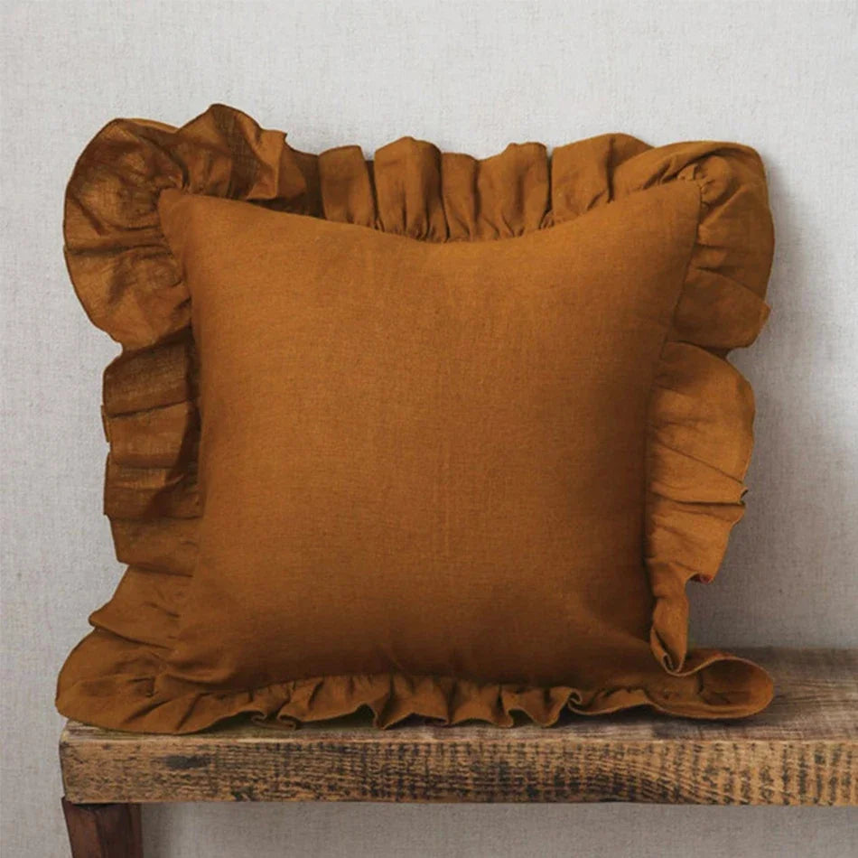 Flounce Ruffle Throw Pillowcase