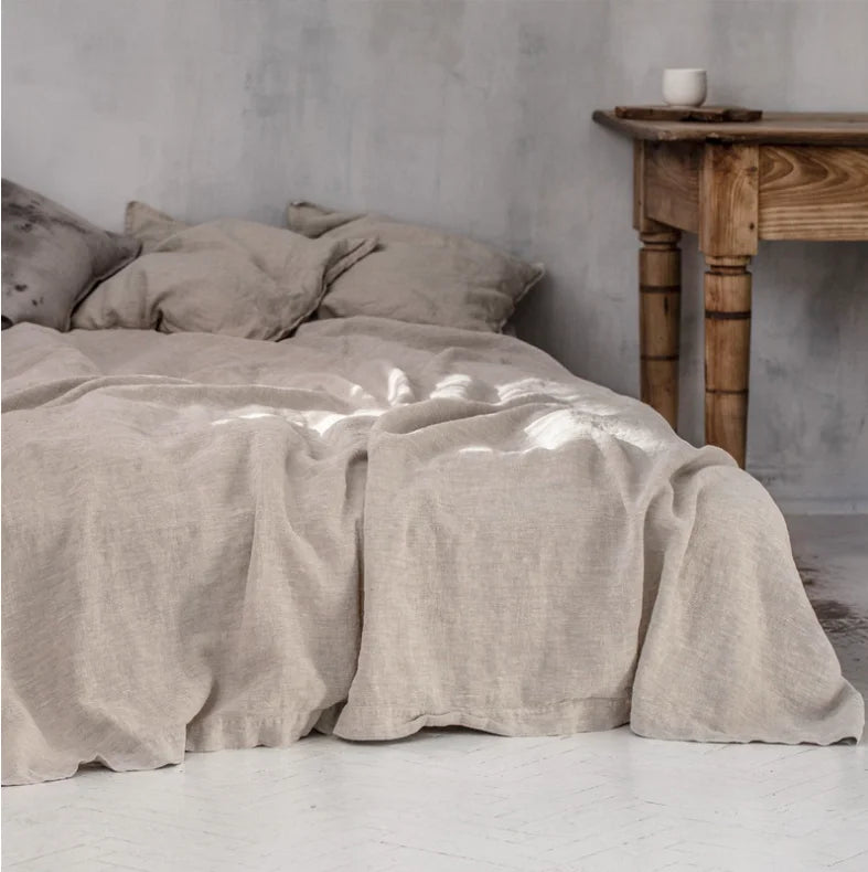 LuxeLinen Sheet Set ( Flat Sheet + 2 Pillowcases)