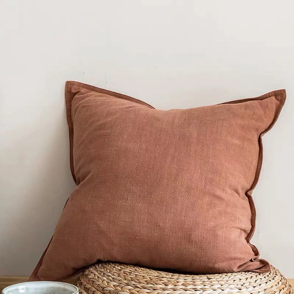 Ramie Cotton Throw Pillowcases