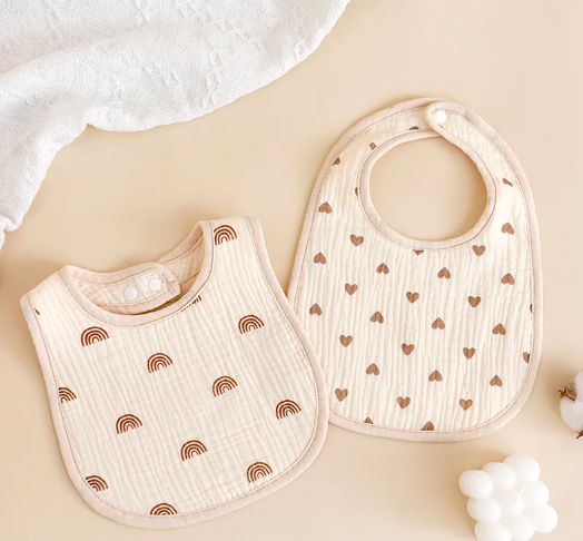 Rainbow & Heart Bib