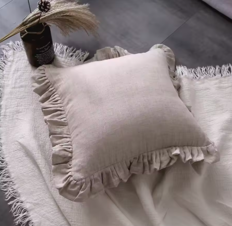 Flounce Ruffle Throw Pillowcase