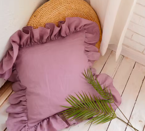 Flounce Ruffle Throw Pillowcase
