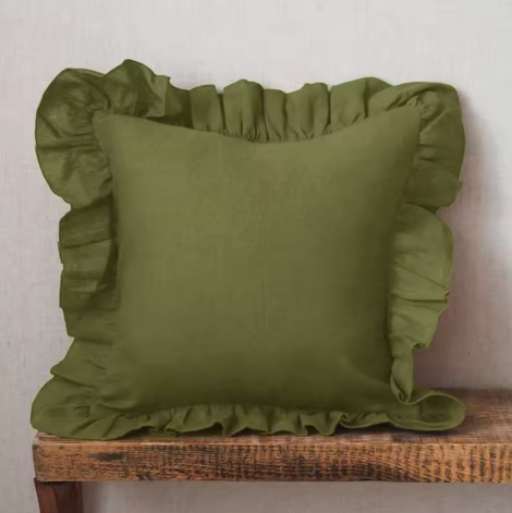 Flounce Ruffle Throw Pillowcase