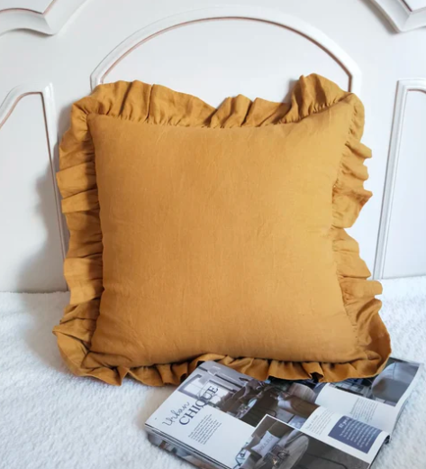 Flounce Ruffle Throw Pillowcase