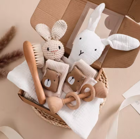 Bebeau Newborn Gift Set- WHITE (7 piece set)