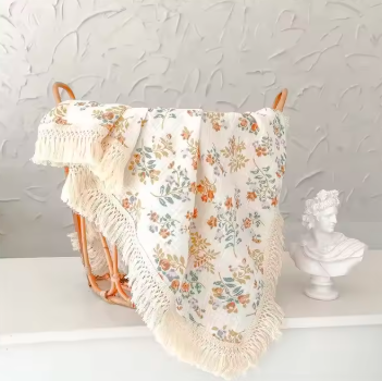 Drift Premium Cotton Muslin Baby Swaddle with Tassels