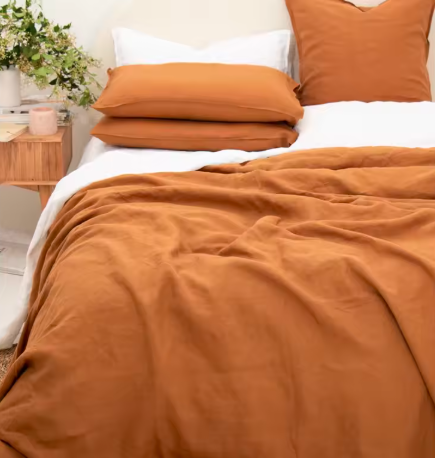 LuxeLinen Sheet Set ( Flat Sheet + 2 Pillowcases)