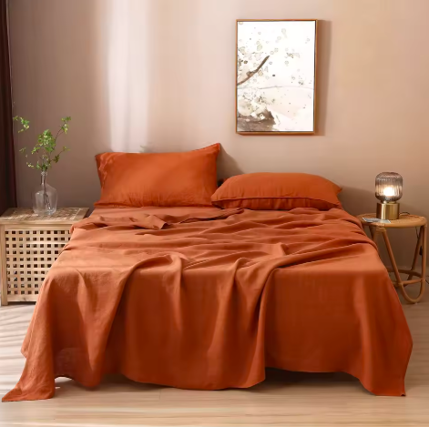 LuxeLinen Sheet Set ( Flat Sheet + 2 Pillowcases)