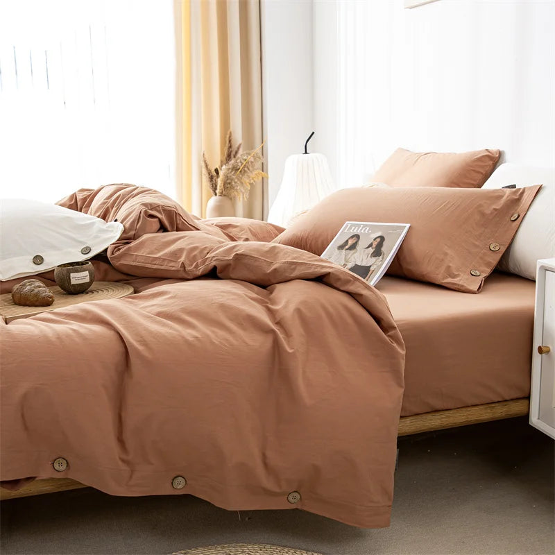CottonTwist Bedding Set (Duvet Cover + Pillowcases)