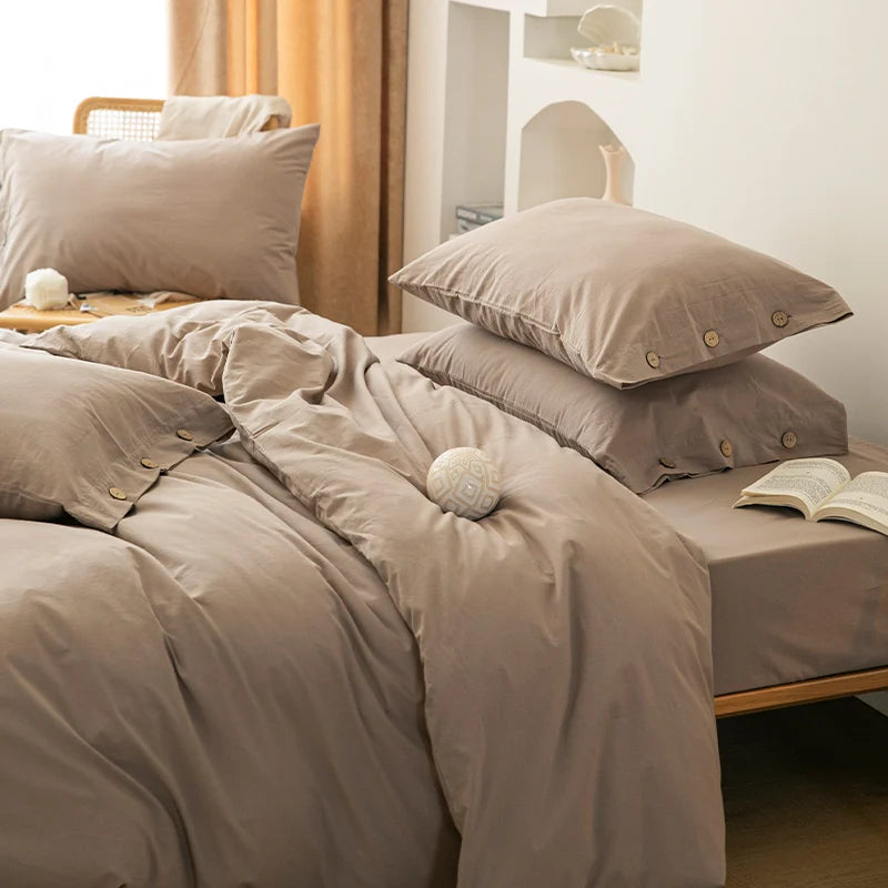 CottonTwist Bedding Set (Duvet Cover + Pillowcases)