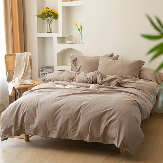 CottonTwist Bedding Set (Duvet Cover + Pillowcases)