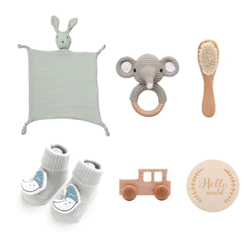 Bebeau Newborn Gift Set- GREY (7 piece set)