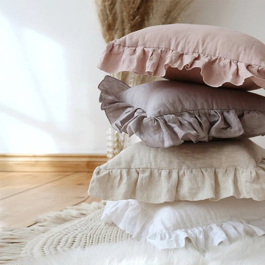 Flounce Ruffle Throw Pillowcase