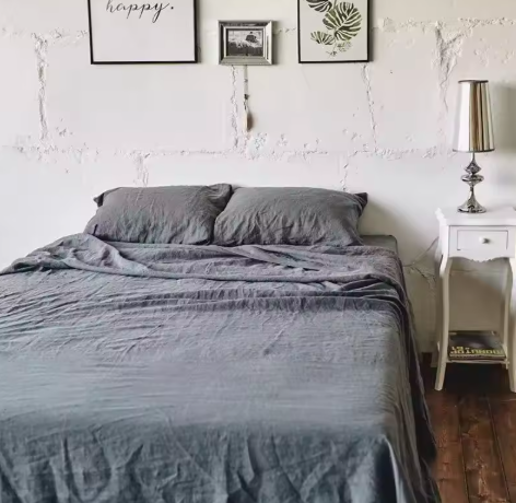 LuxeLinen Sheet Set ( Flat Sheet + 2 Pillowcases)