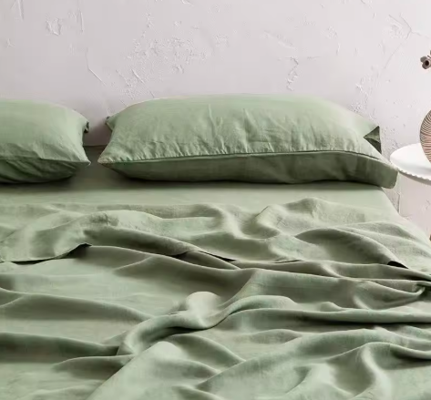 LuxeLinen Sheet Set ( Flat Sheet + 2 Pillowcases)